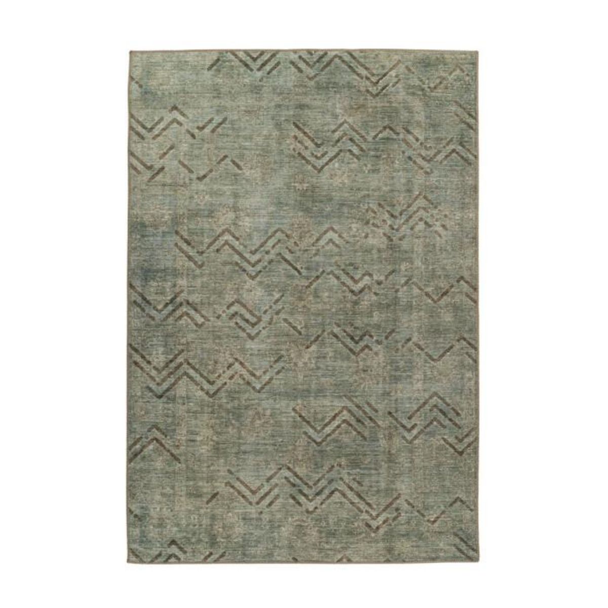 Paris Prix Tapis Tissé à Poils Courts  Antique  Kaki