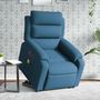 Voir la diapositive 1 : VIDAXL Fauteuil inclinable de massage electrique bleu velours