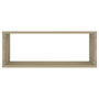 Voir la diapositive 5 : VIDAXL Etageres murales cube 2 pcs Chene sonoma Bois d'ingenierie