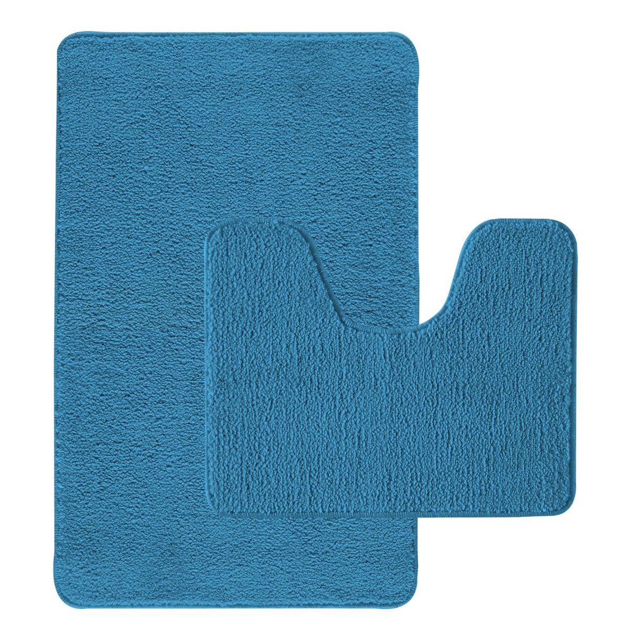 Voir la diapositive 1 : GUY LEVASSEUR Lot de 2 tapis de bain polyester 50x80cm + 50x40cm 50x80cm