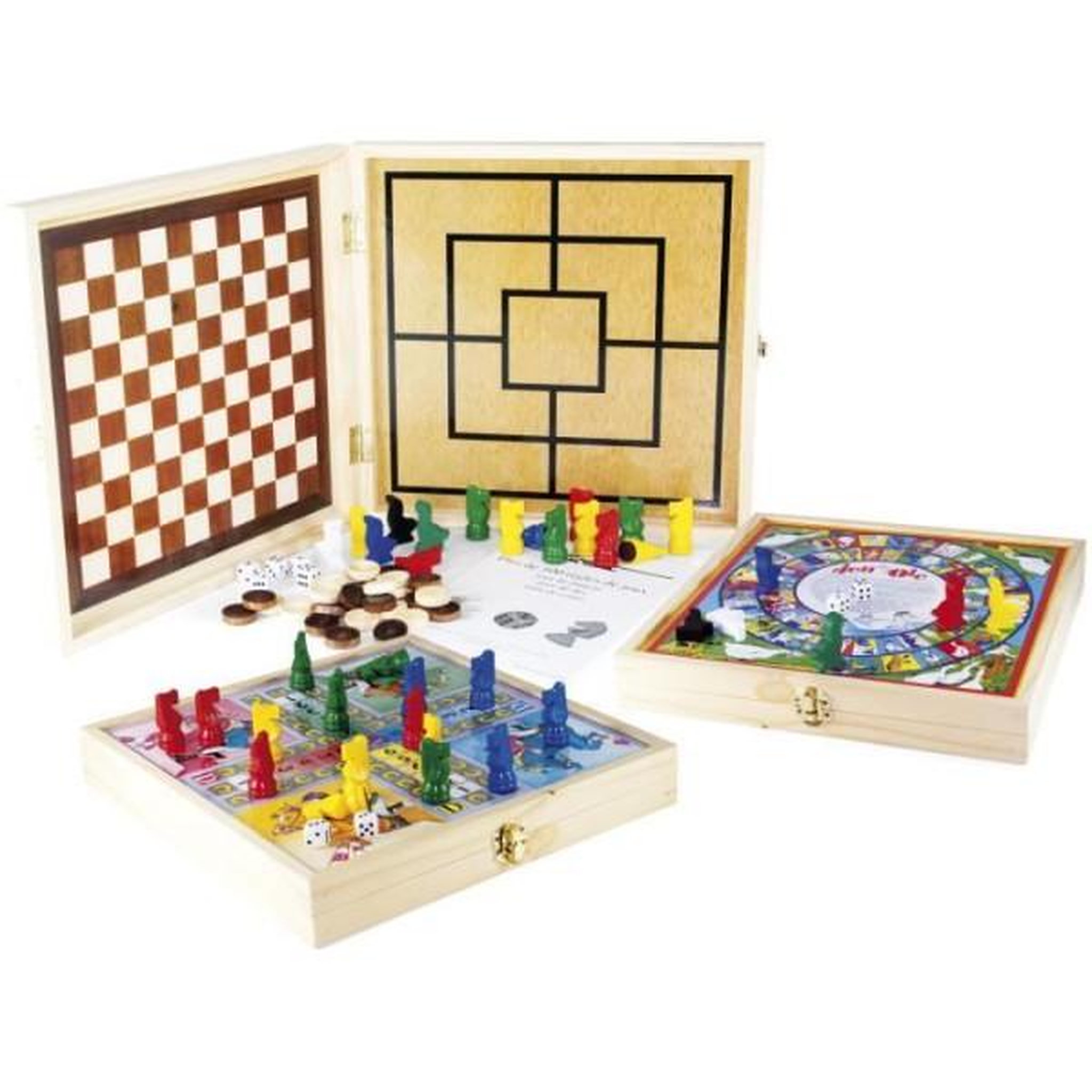 Cartamundi Jeujura coffret bois 100 jeux de société traditionnels