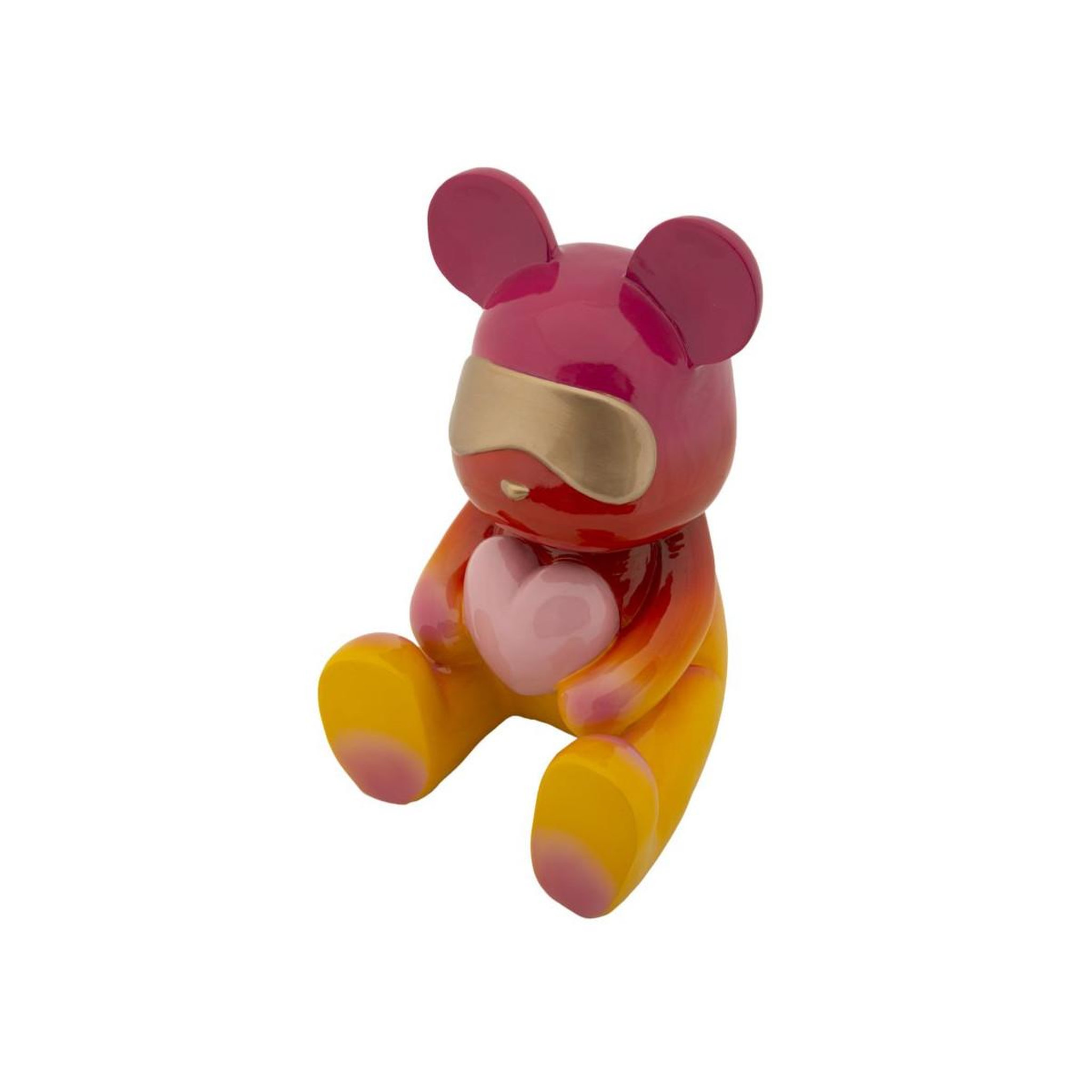 Voir la diapositive 5 : Paris Prix Statuette Ourson Assis  Rainbow  32cm Multicolore