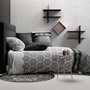 Voir la diapositive 1 : ATELIER DU COTON Parure housse de couette 100%coton 57fils pavage