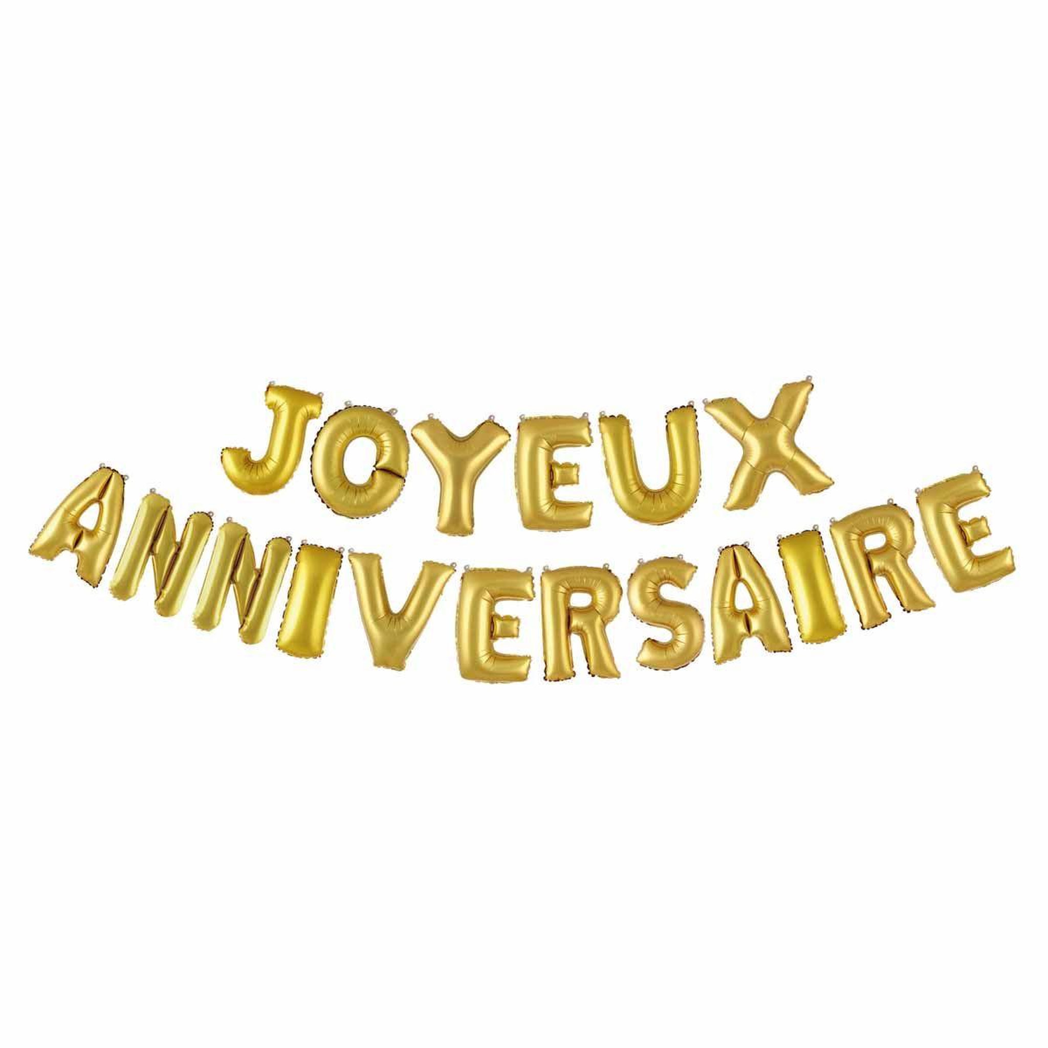 Voir la diapositive 1 : HOMEA Guirlande 18 ballons  anniversaire  40cm or