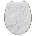 FIVE Abattant WC Imprimé Marbre  Léa  46cm Blanc