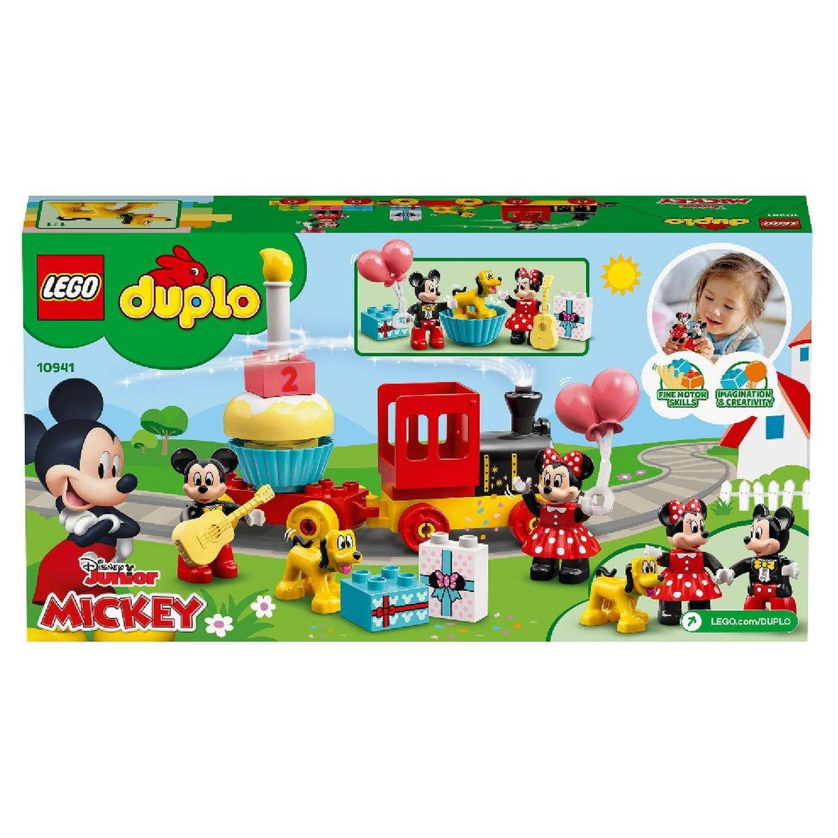 LEGO DUPLO 10941 Le Train d&rsquo;anniversaire de Mickey et Minnie Jouet pour Enfant de 2 ans