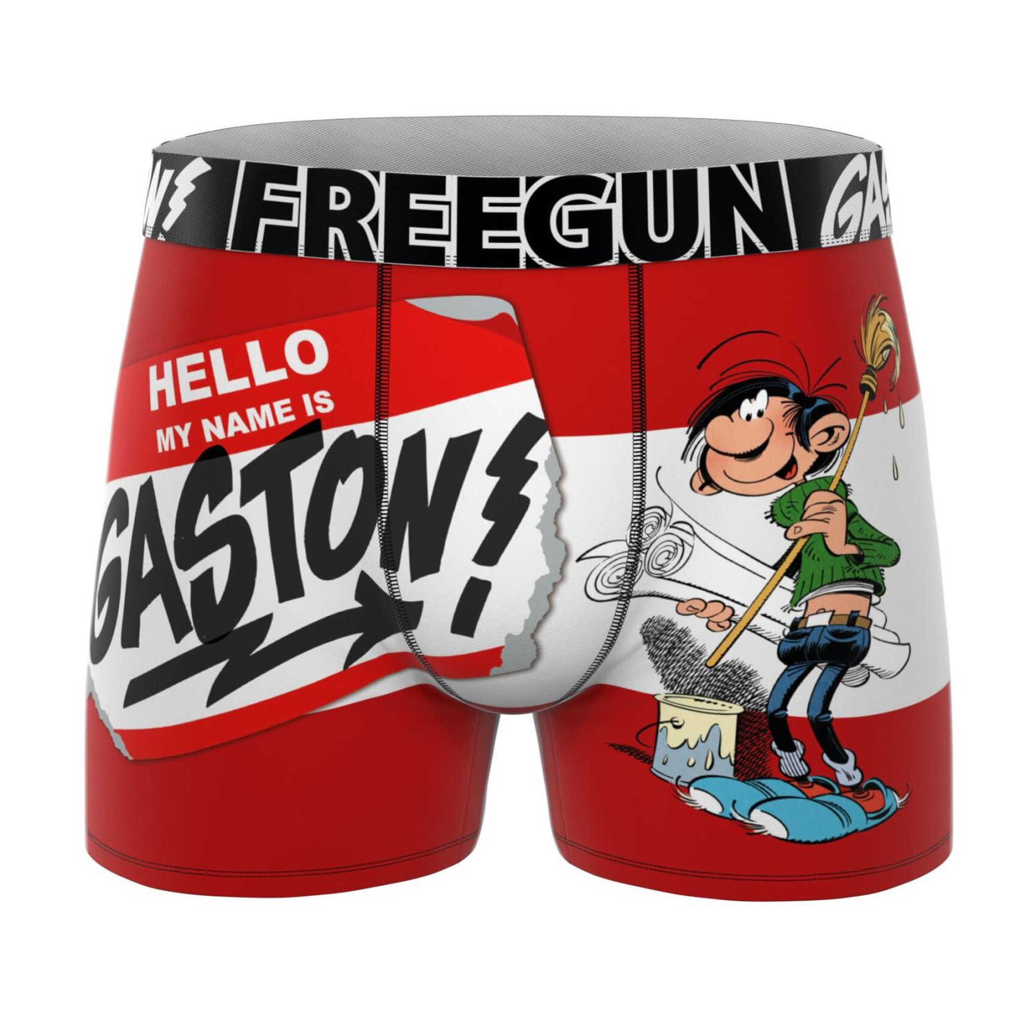 Voir la diapositive 3 : FREEGUN Lot de 3 boxers homme gaston lagaffe