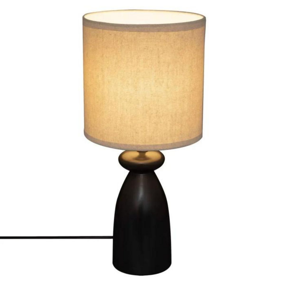 ATMOSPHERA Lampe à Poser Design  Margot  44cm Noir & Beige