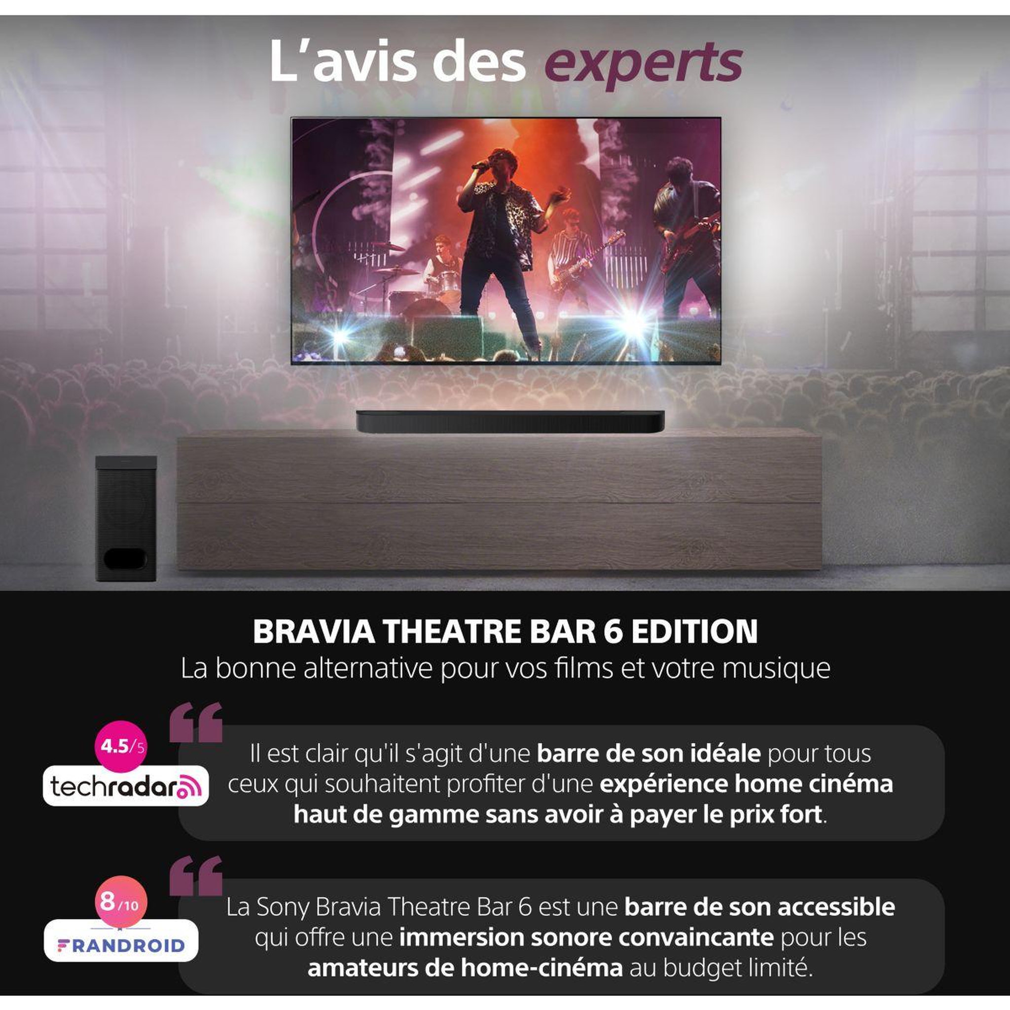 Voir la diapositive 2 : SONY Barre de son theatre bar 6 edition