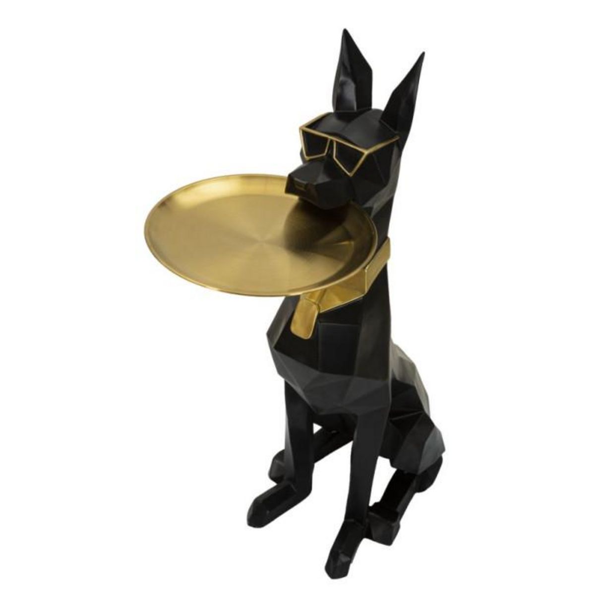 Paris Prix Vide-Poche Statue Chien  Origami  91cm Noir