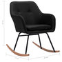 Voir la diapositive 6 : VIDAXL Chaise a bascule Noir Tissu