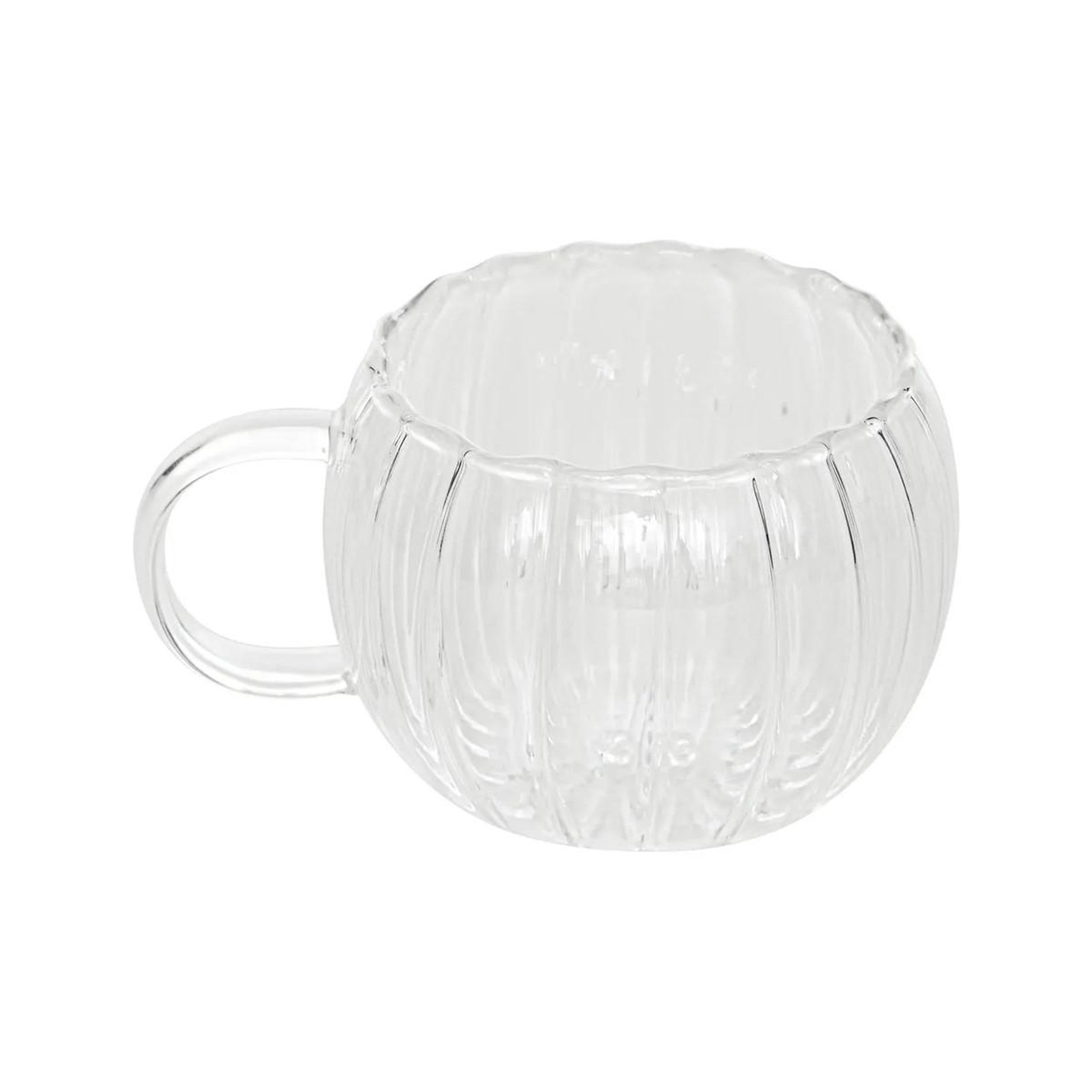 Voir la diapositive 2 : SECRET DE GOURMET Lot de 4 tasses à café sur rack  pumpkin  18cl transparent