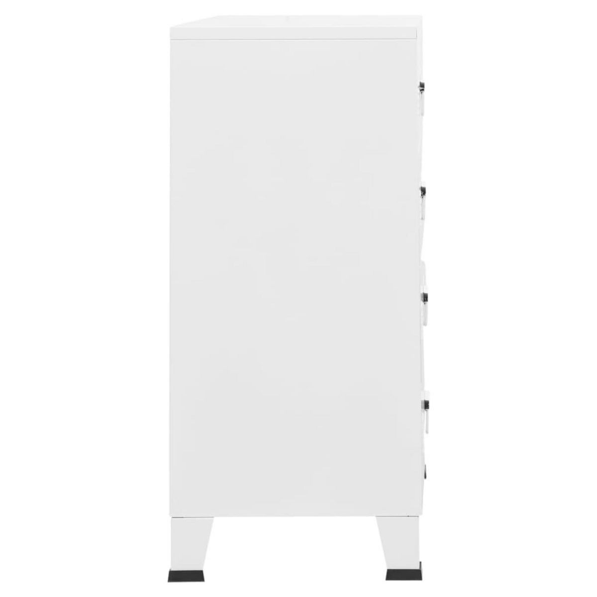 VIDAXL Armoire a tiroirs industrielle Blanc 78x40x93 cm Metal
