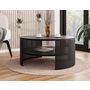 Voir la diapositive 3 : BEST MOBILIER Cruz - table basse ronde - noir - 75 cm
