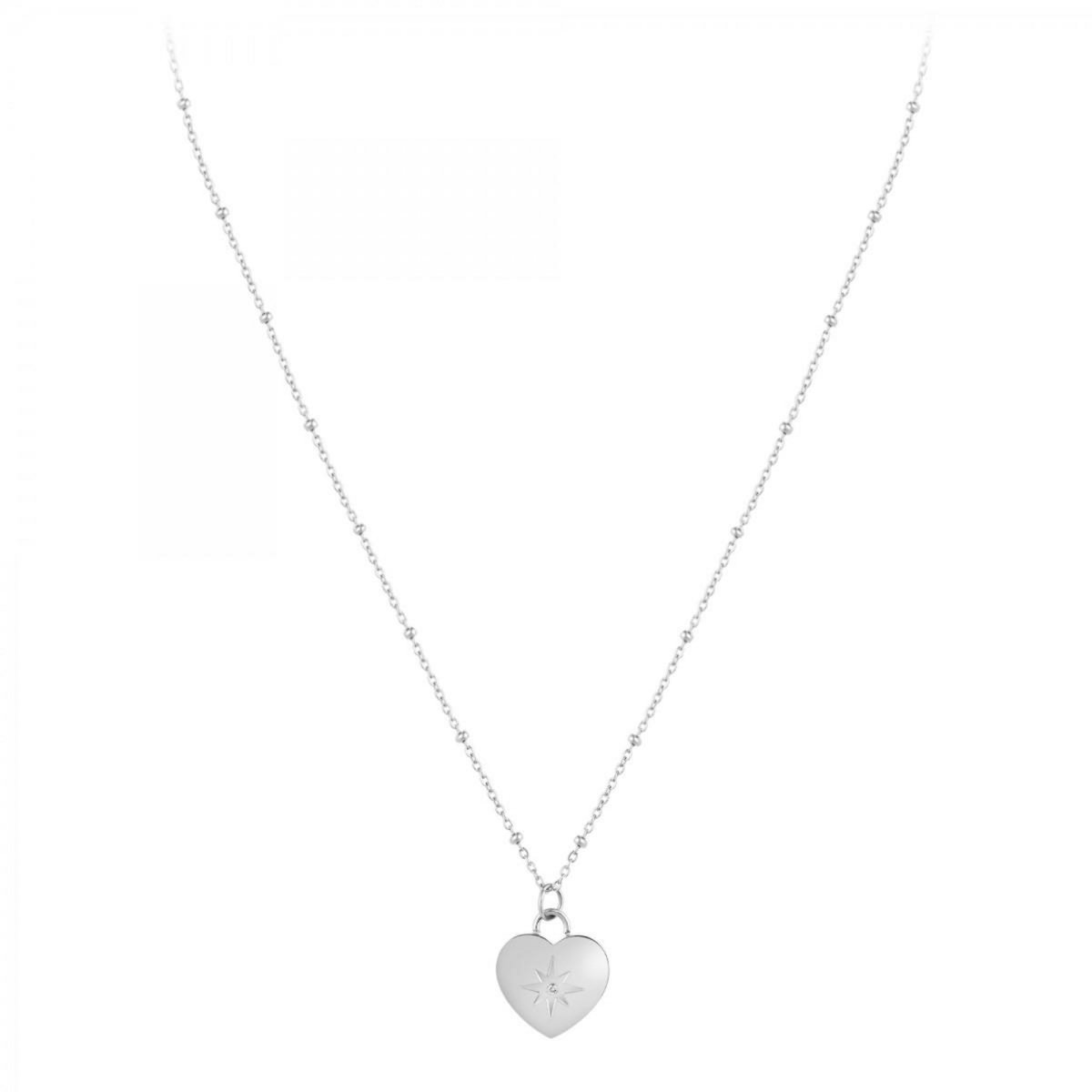 SC CRYSTAL Collier coeur par SC Crystal orné d'un véritable diamant blanc