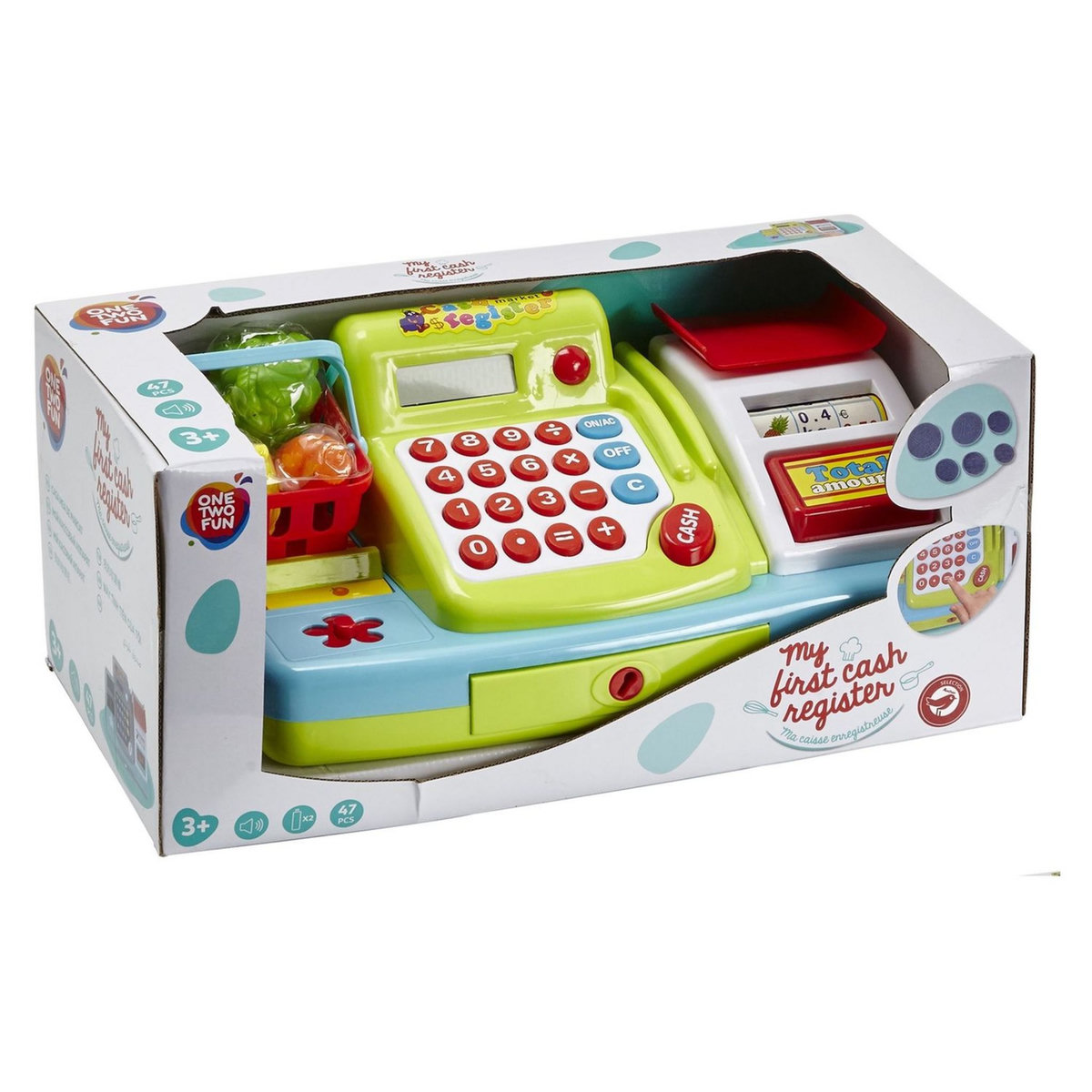 One Two Fun Ma caisse enregistreuse verte et bleue