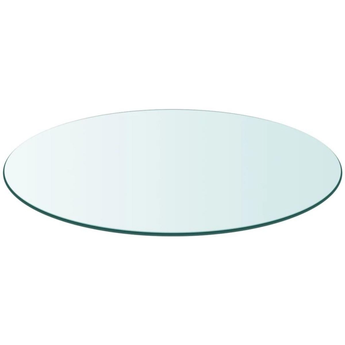 VIDAXL Dessus de table ronde en verre trempe 600 mm