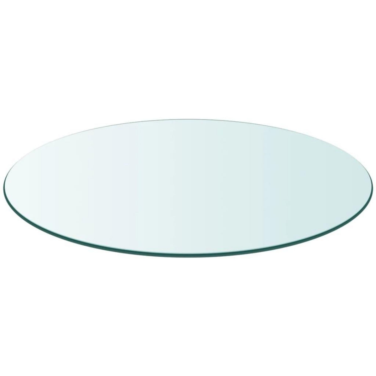 VIDAXL Dessus de table ronde en verre trempe 600 mm