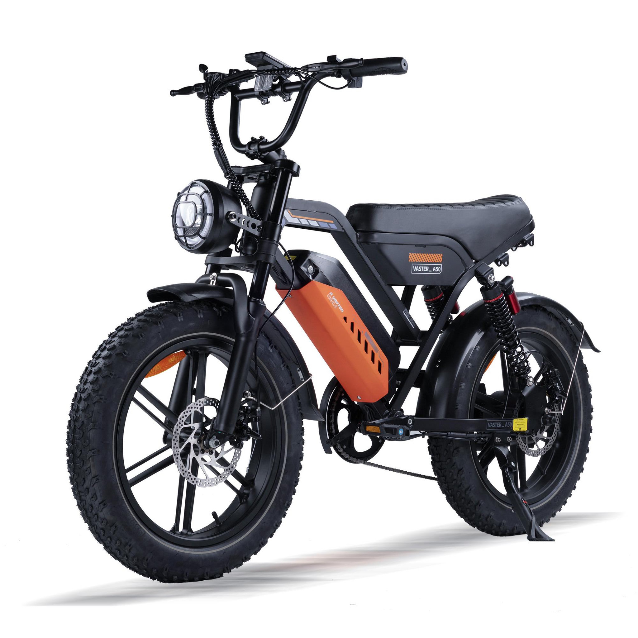 Voir la diapositive 2 : AVDL Vélo électrique à gros pneus avdl a50, batterie 48 v 18 ah, pneus 20 pouces, 7 vitesses, noir
