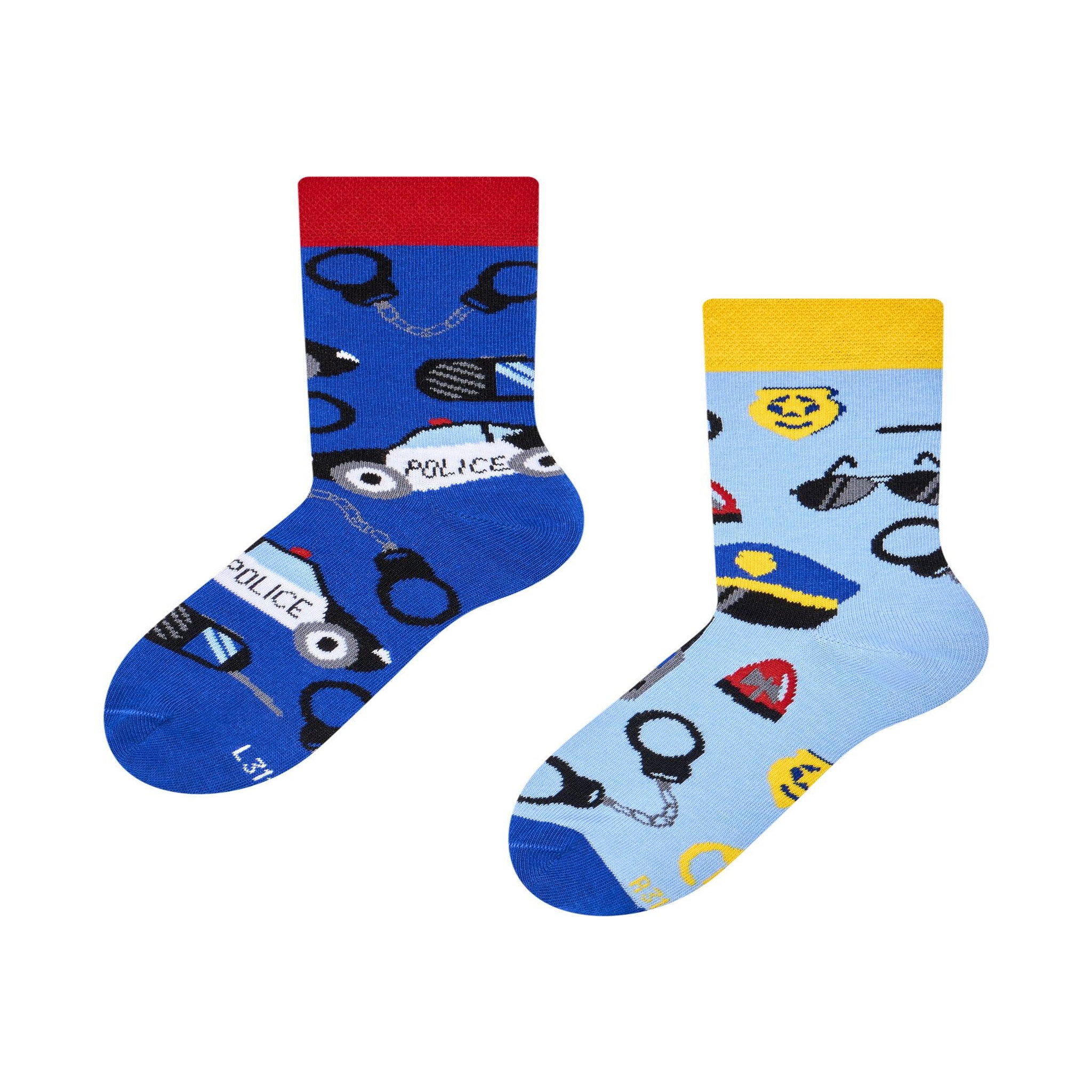 DEDOLES Chaussettes enfants policiers. Coloris disponibles : Multicolore