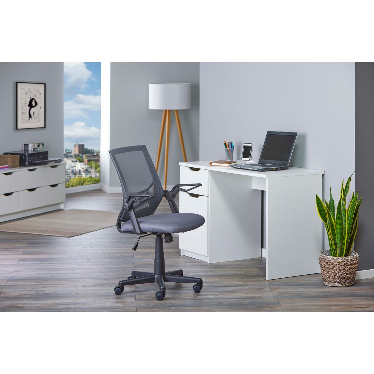 Fauteuil de bureau pivotant ajustable en hauteur JULIE