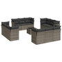 Voir la diapositive 2 : VIDAXL Salon de jardin avec coussins 13 pcs gris resine tressee