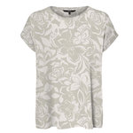 Vero Moda T-Shirt Beige/Blanc Femme Vero Moda Mava. Coloris disponibles : Beige