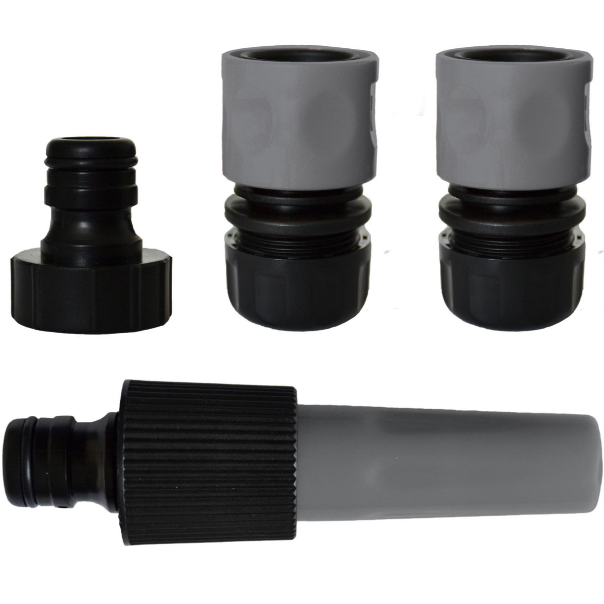 Jardibric Kit lance d'arrosage avec raccords 19 mm et nez de robinet 26x34