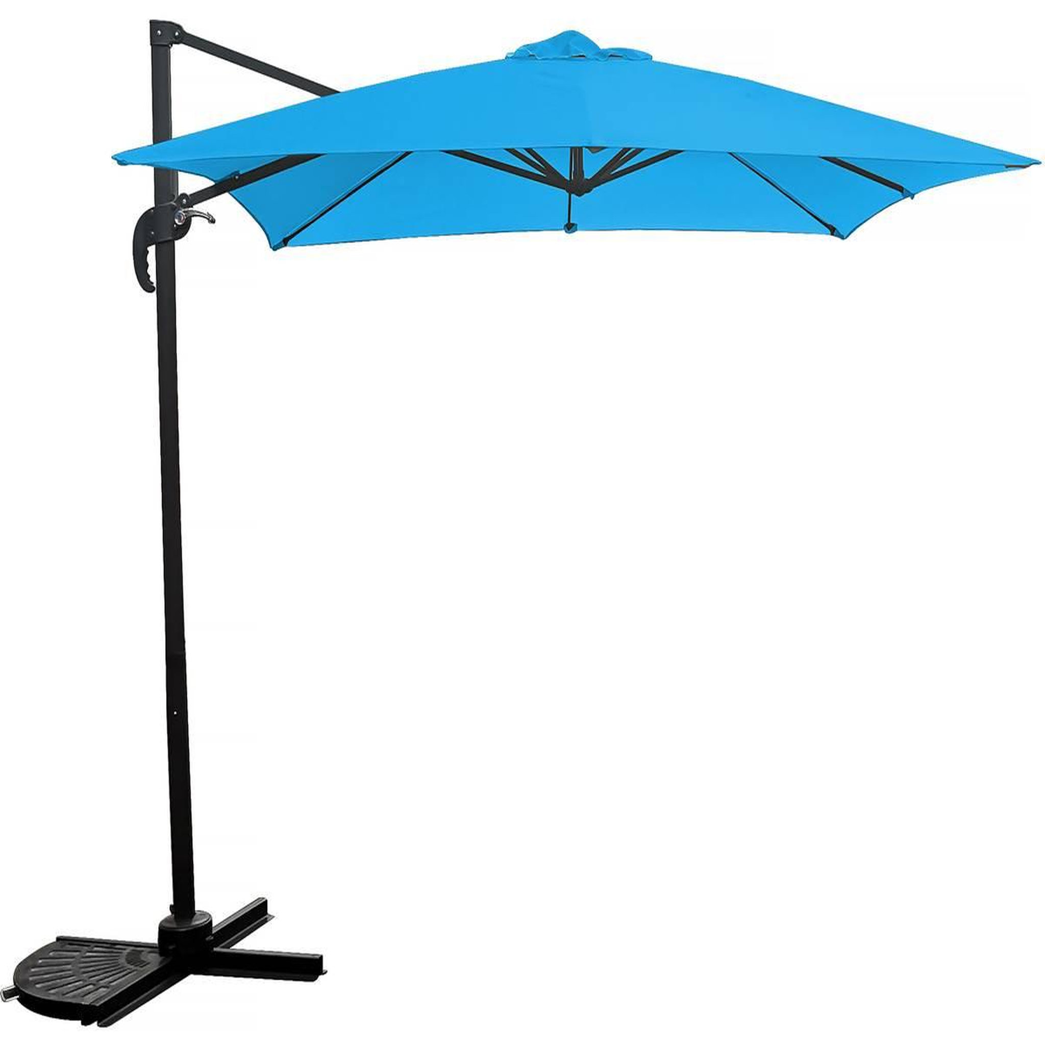 Voir la diapositive 1 : Habitat et Jardin Parasol jardin déporté  Soleil  - 2.5 x 2.5 m - Bleu