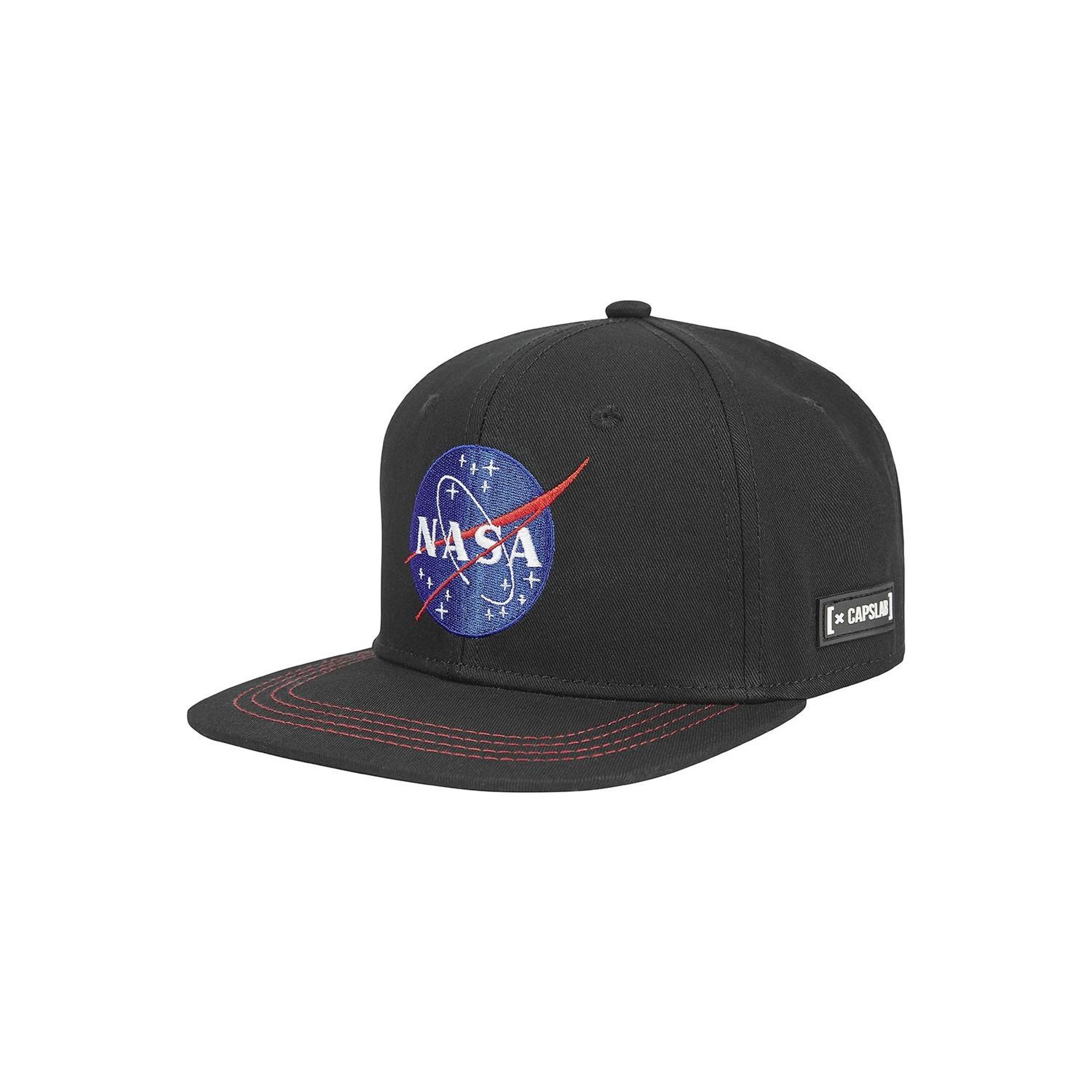 CAPSLAB Casquette visière plate nasa usa. Coloris disponibles : Noir