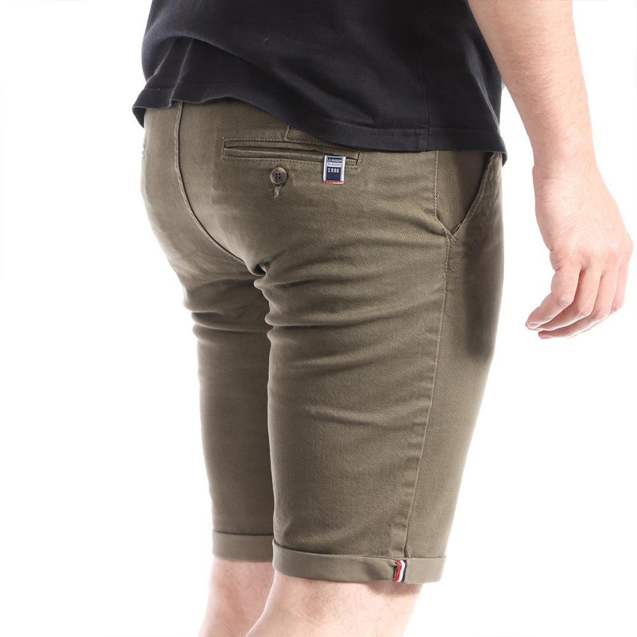 Voir la diapositive 3 : LA MAISON BLAGGIO Short chino kaki homme la maison blaggio valric