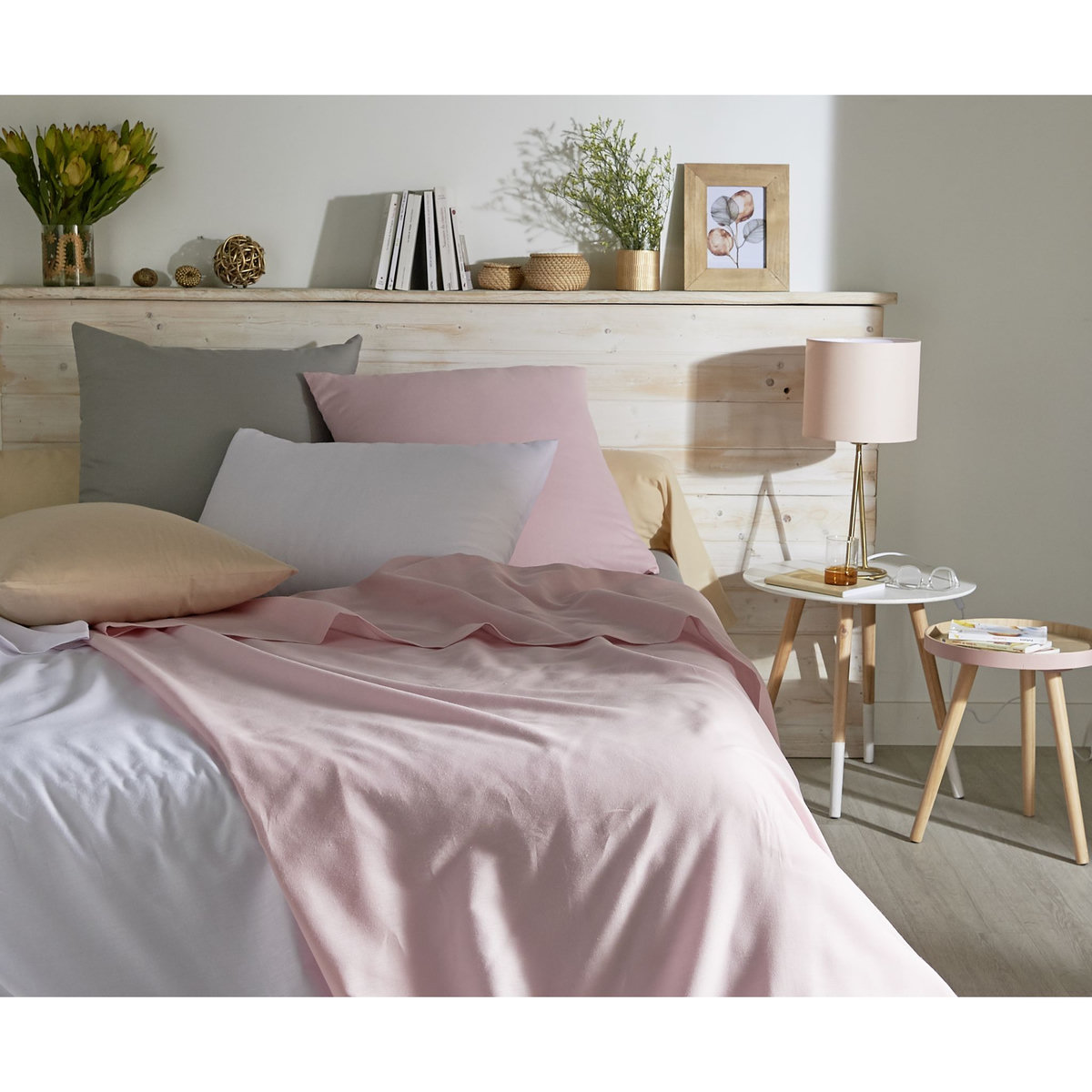 ACTUEL Taie d oreiller unie en polycoton - collection permanente