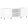Voir la diapositive 2 : VIDAXL Armoire a disques blanc brillant 121x38x48 cm bois d'ingenierie