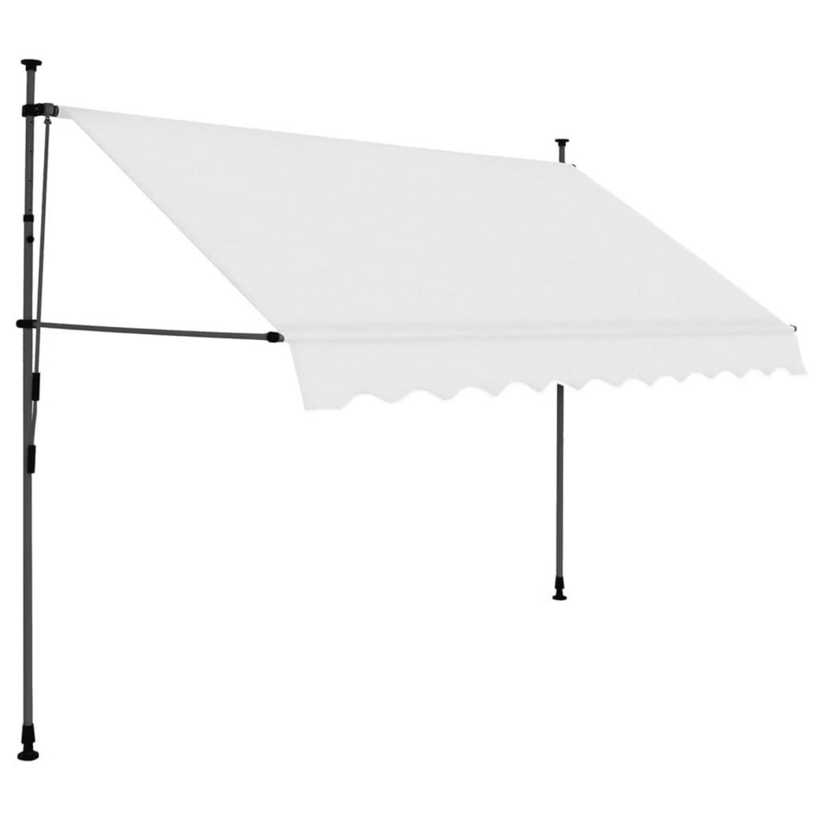 VIDAXL Auvent manuel retractable avec LED 250 cm Creme