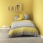 Voir la diapositive 1 : Les Ateliers du Linge Parure de couette 2pcs 140x200cm 100% microfibre 55gsm vaxo jaune