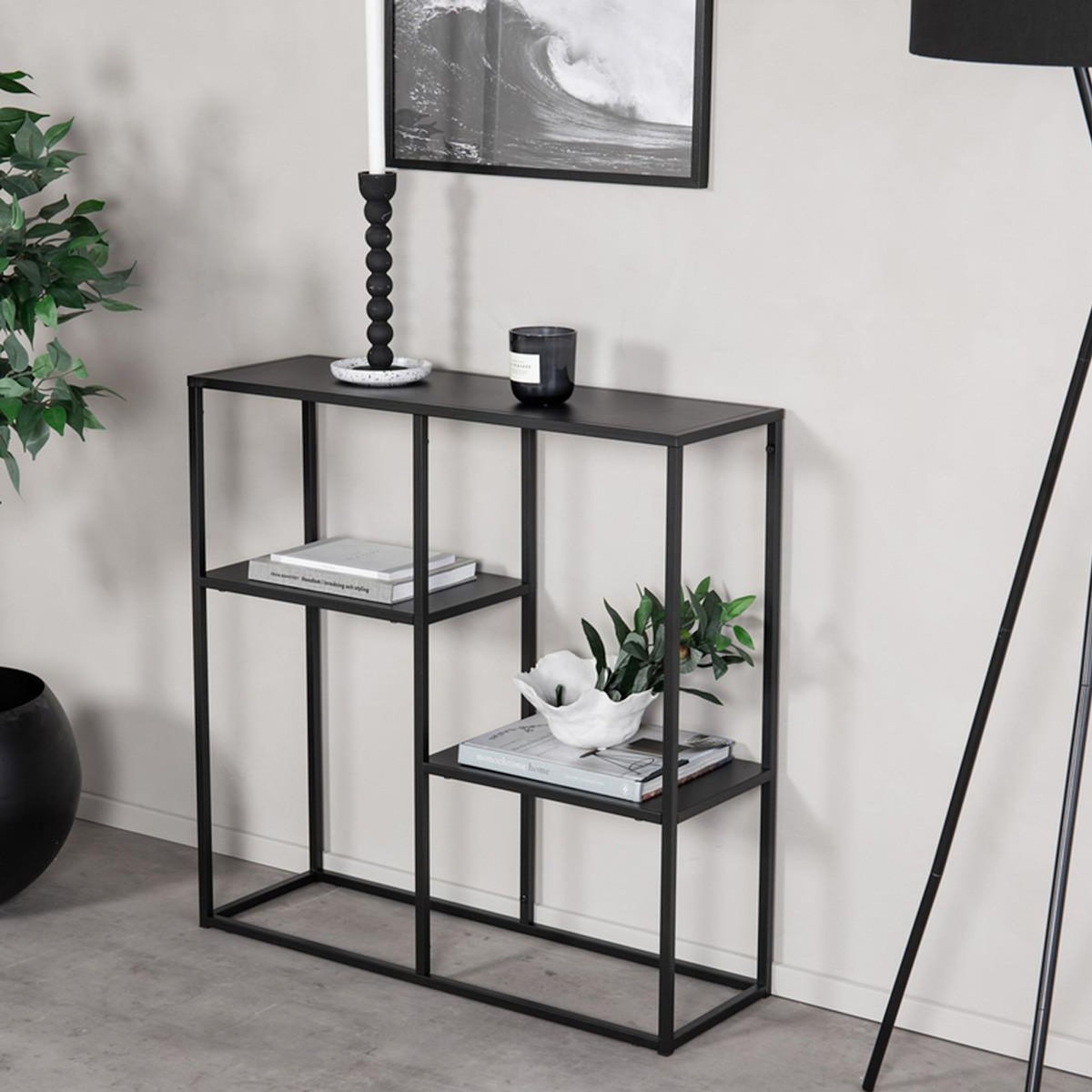 Paris Prix Étagère 3 Niveaux en Métal  Staal  81cm Noir