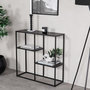 Voir la diapositive 6 : Paris Prix Étagère 3 Niveaux en Métal  Staal  81cm Noir
