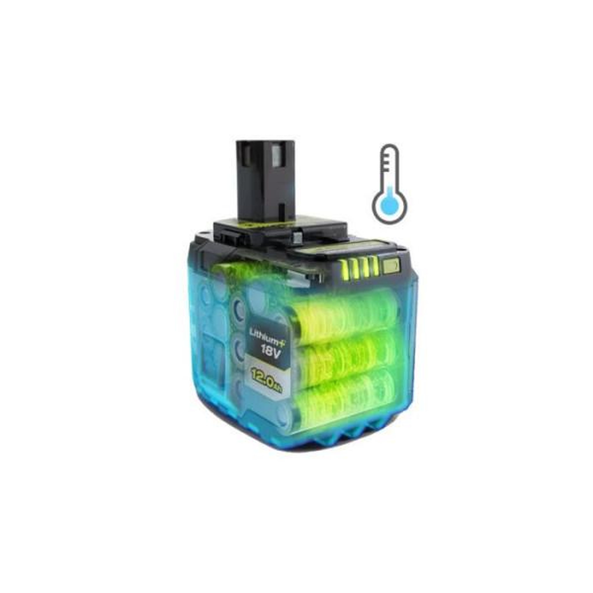 Voir la diapositive 3 : Ryobi Batterie Lithium+ High Energy - RYOBI - RB18120TG - 18V - Capacité 12,0Ah