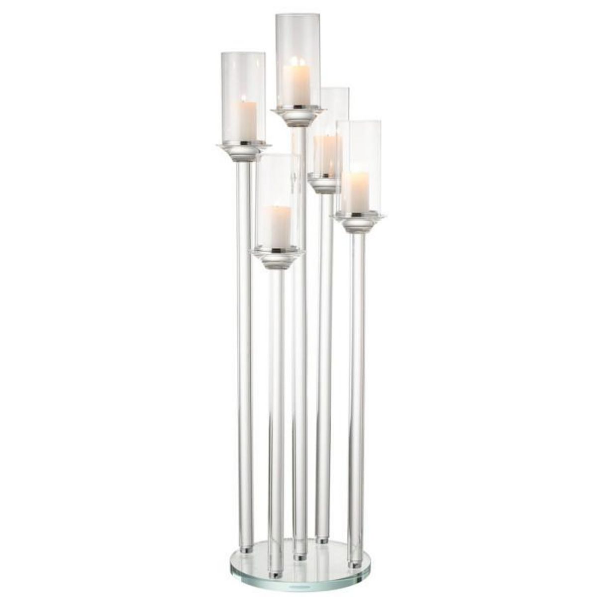 Paris Prix Chandelier Large 5 Branches  Moira  100cm Transparent