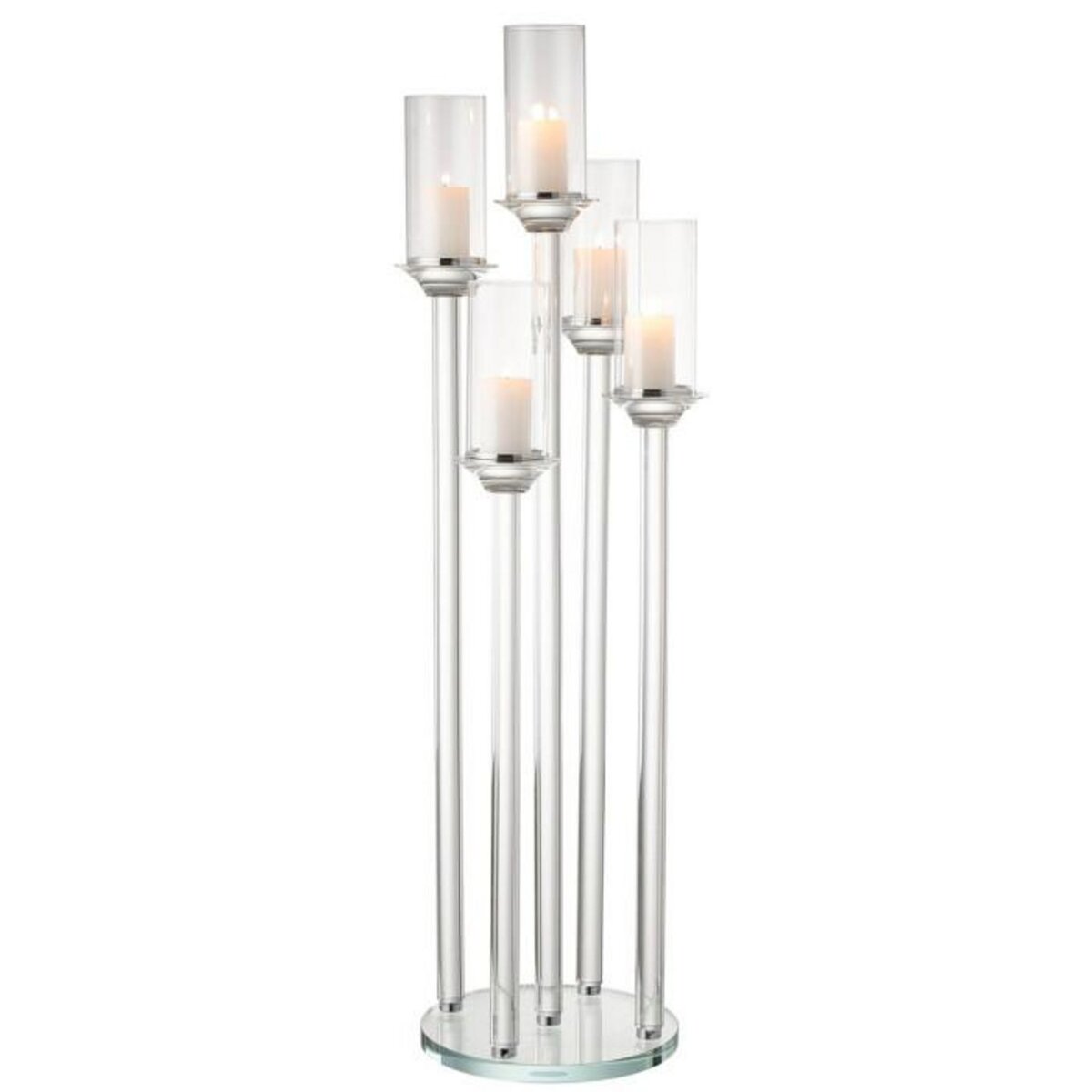 Paris Prix Chandelier Large 5 Branches  Moira  100cm Transparent