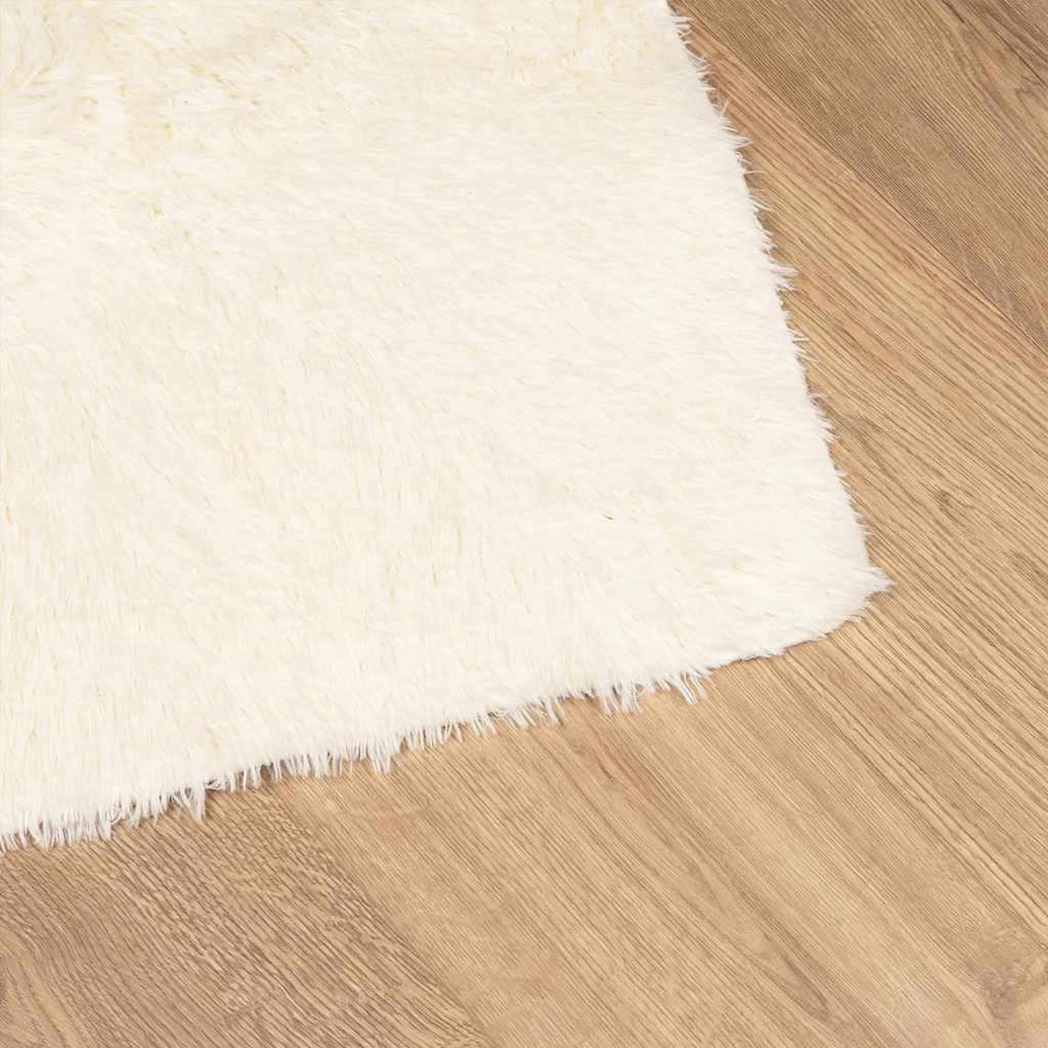 Voir la diapositive 4 : VIDAXL Tapis Shaggy a poils longs NAVARRA creme 200x200 cm polyester