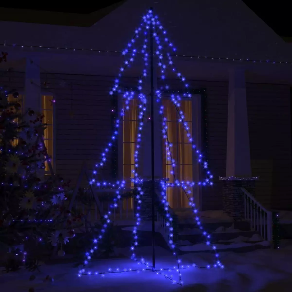 VIDAXL Arbre de Noël cone 300 LED d'interieur/d'exterieur 120x220 cm