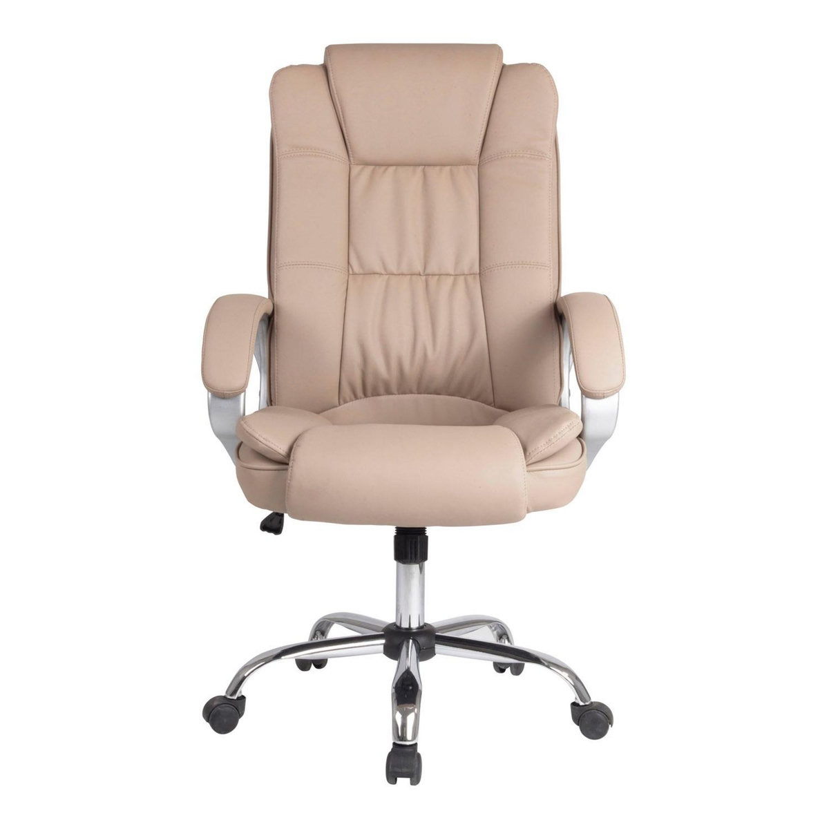 VS VENTA-STOCK Chaise de Bureau Karen Elevable et Fauteuil inclinable en Simili Cuir Taupe