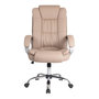 Voir la diapositive 2 : VS VENTA-STOCK Chaise de Bureau Karen Elevable et Fauteuil inclinable en Simili Cuir Taupe