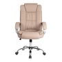 Voir la diapositive 2 : VS VENTA-STOCK Chaise de Bureau Karen Elevable et Fauteuil inclinable en Simili Cuir Taupe