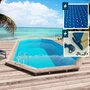 Voir la diapositive 1 : Habitat et Jardin Piscine bois   Sao Paulo   - 6.57 x 4.07 x 1.20 m - Bâche à bulles  180 µ - Bâche hiver  280 g/m² -