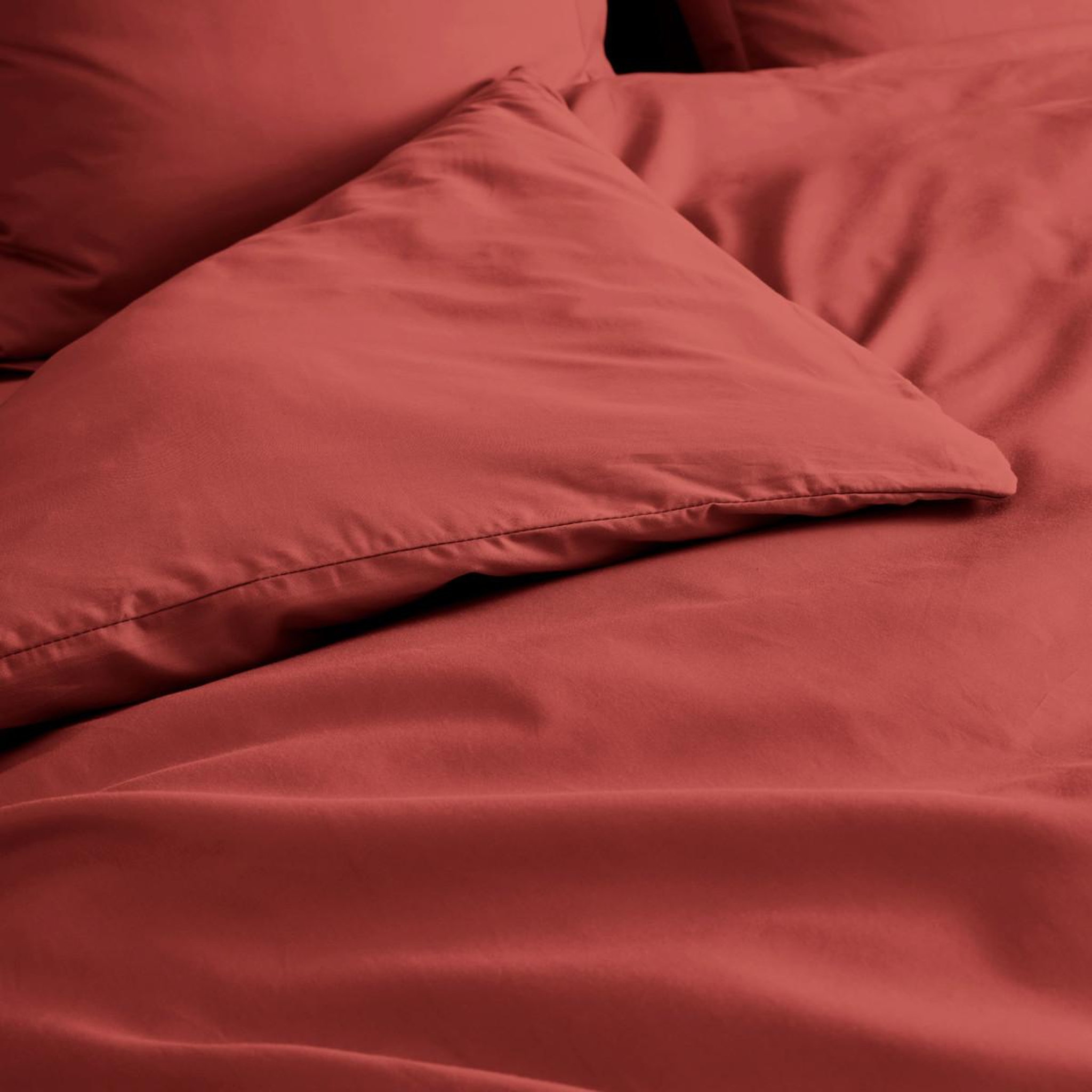 Voir la diapositive 2 : Douceur d'Intérieur Housse de couette  percaline  260x240cm terracotta