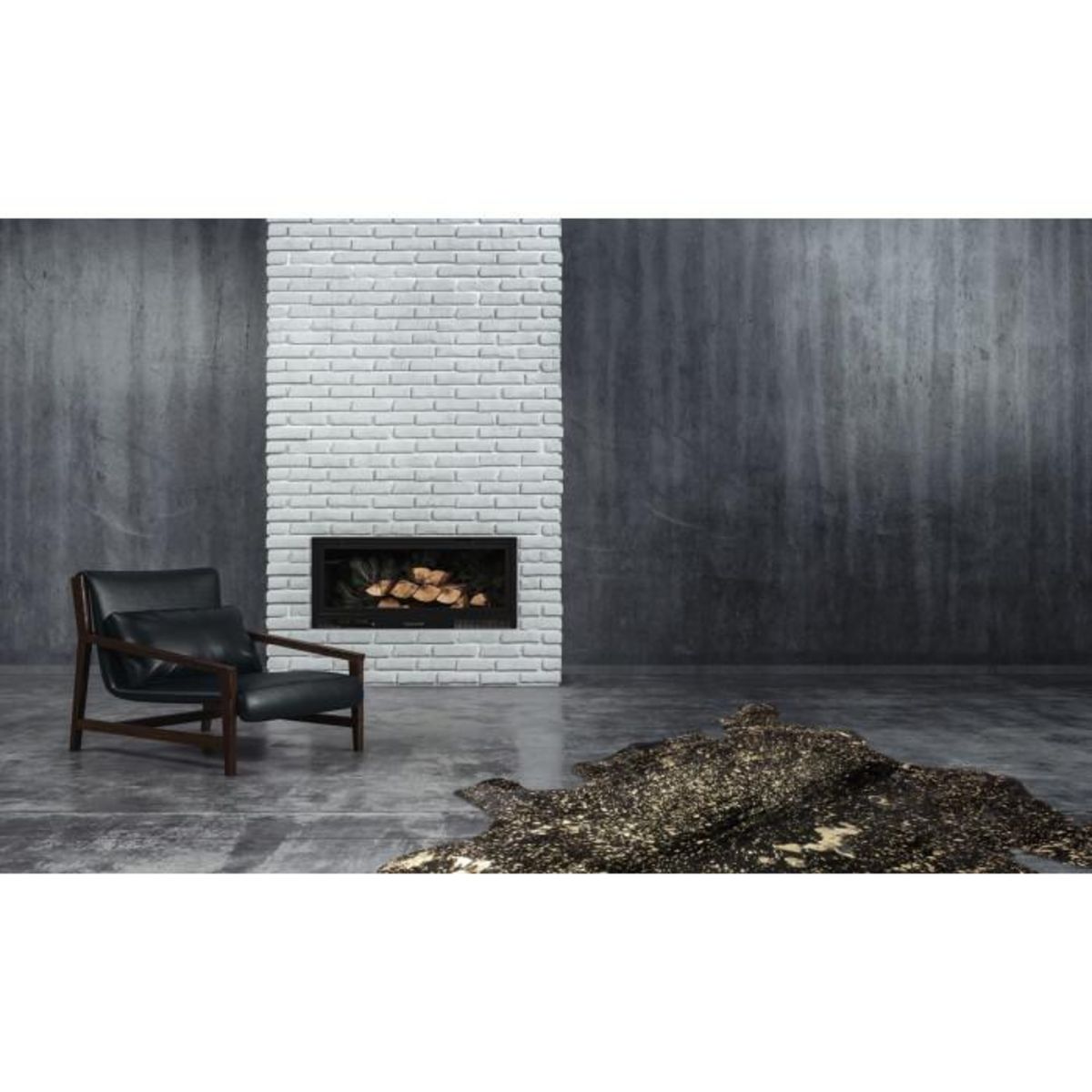 Paris Prix Tapis Peau de Vache  Glam  Noir & Or