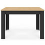 Voir la diapositive 3 : ID MARKET Table à manger rectangle ROZY 4 personnes noire plateau façon hêtre 110 cm