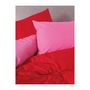 Voir la diapositive 4 : GENERIQUE Parure de lit - 108CZY61205 - 1 housse de couette 220 x 240 cm + 2 taies d'oreiller 60 x 60 cm - 100% coton ranforcé - Rouge